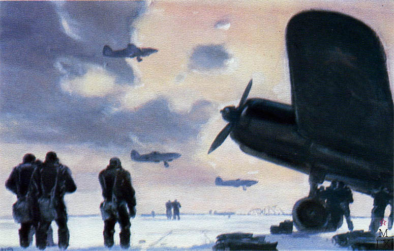 Г. Нисский. Утро на аэродроме. 1942