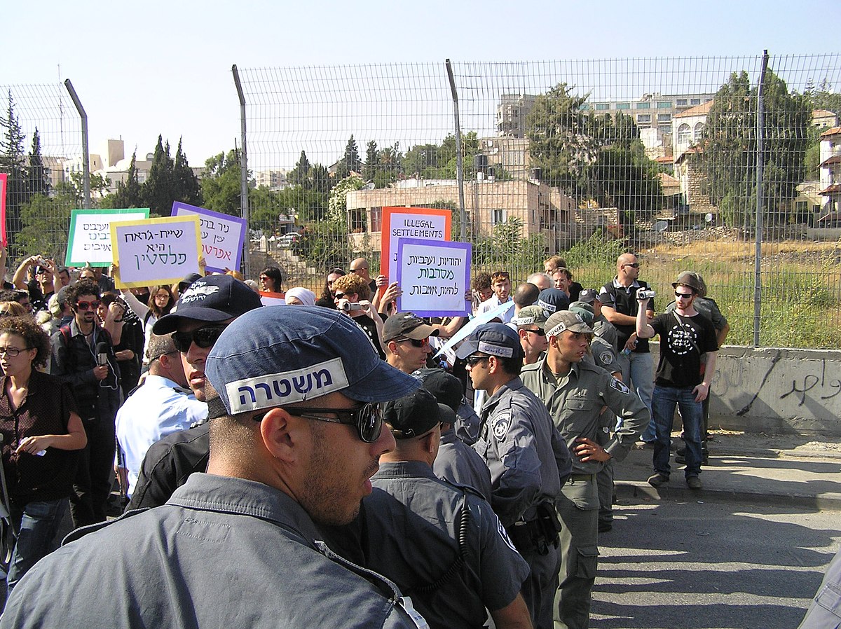 Демонстрация против эвакуации палестинских семей из их домов в Шейх-Джарре, 2010