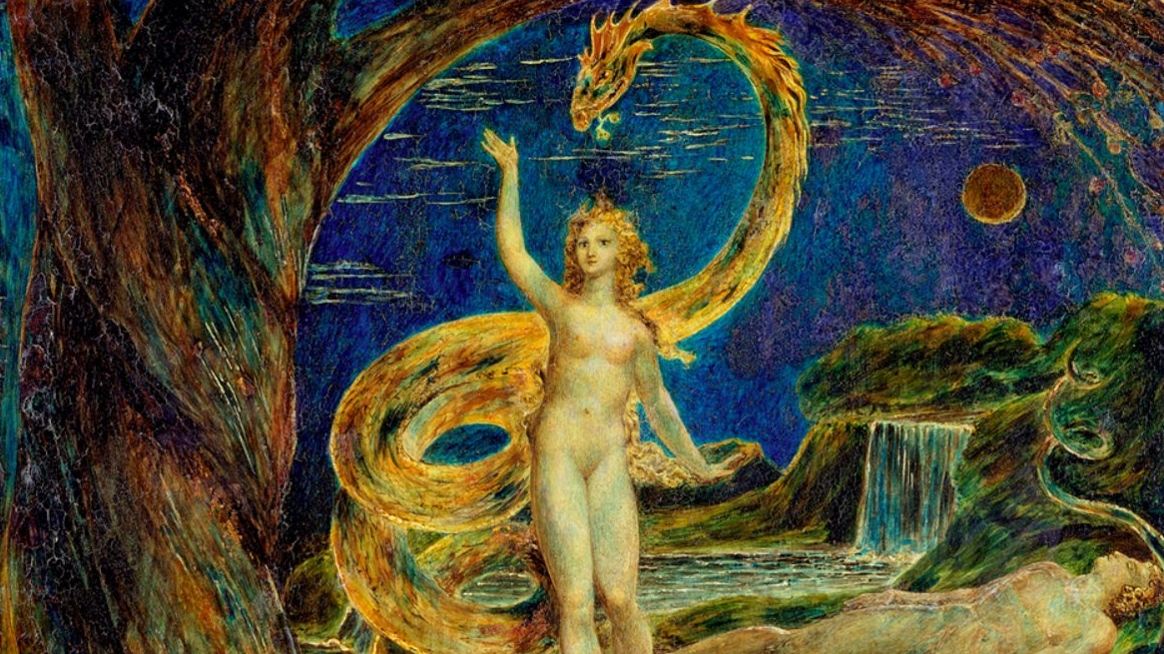 Уильям Блейк. Ева, искушаемая Змеем. 1800