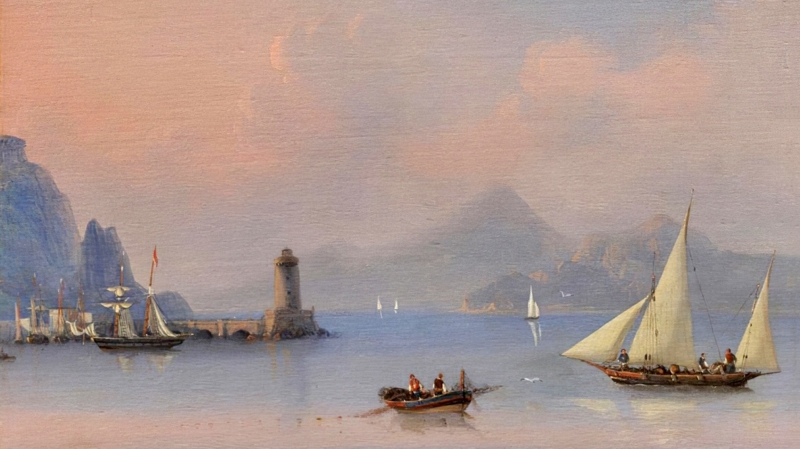 Морской вид с маяком, Иван Айвазовский