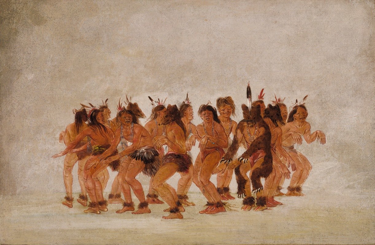 Джордж Кэтлин. Медвежий танец. Приготовления к охоте на медведя. 1835–1837