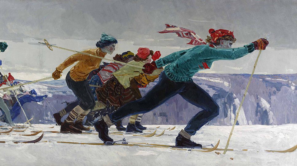 Анатолий Талалаев. Лыжники. 1961