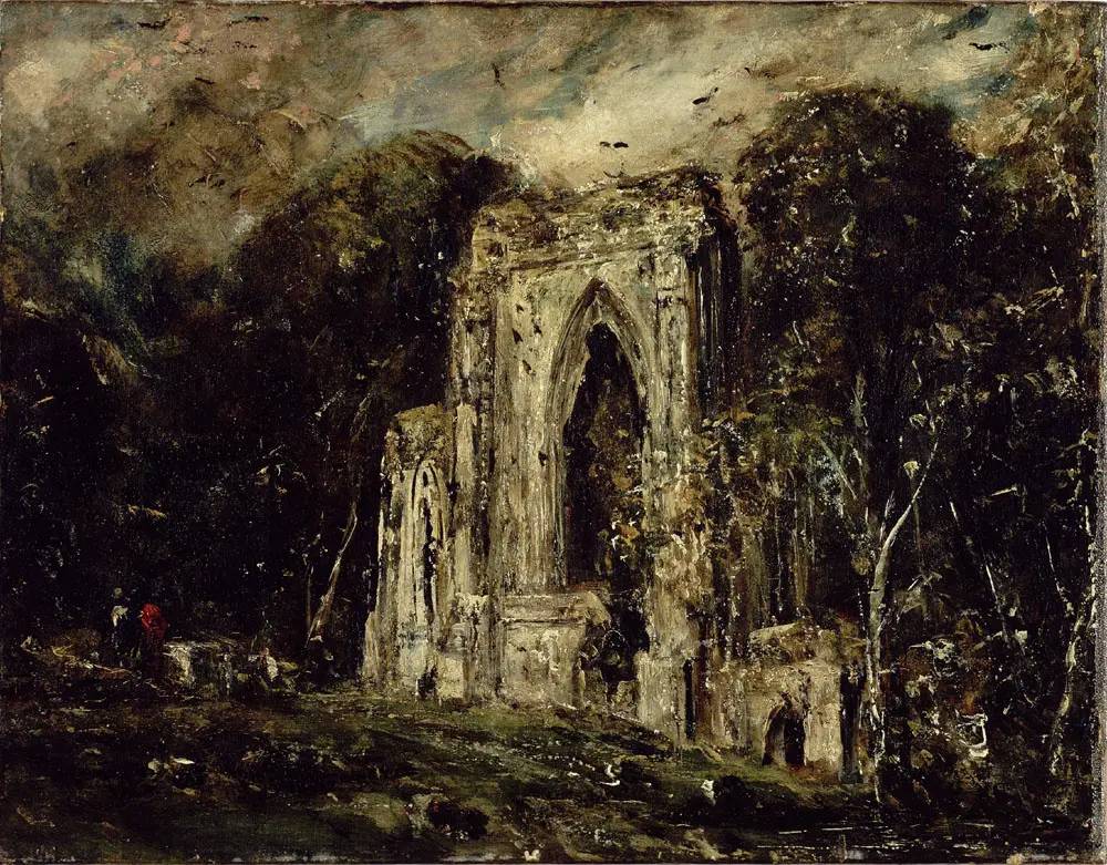 Джон Констебл. Руины аббатства Нетли. 1833