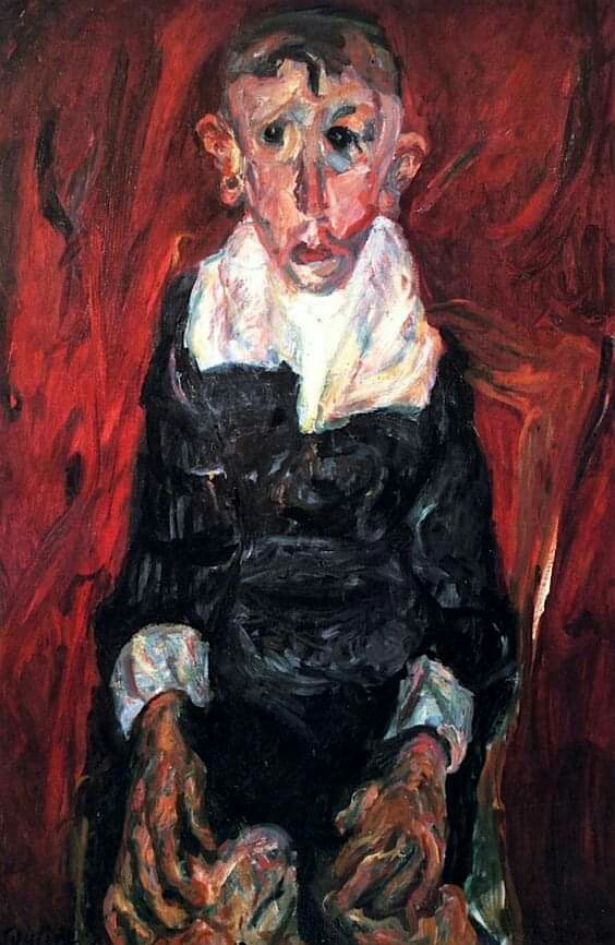 Хаим Сутин. Деревенский дурачок. 1919