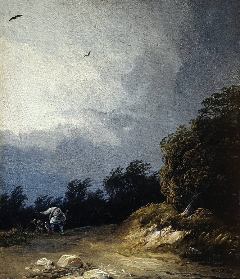Михаил Лебедев. В ветреную погоду. 1833