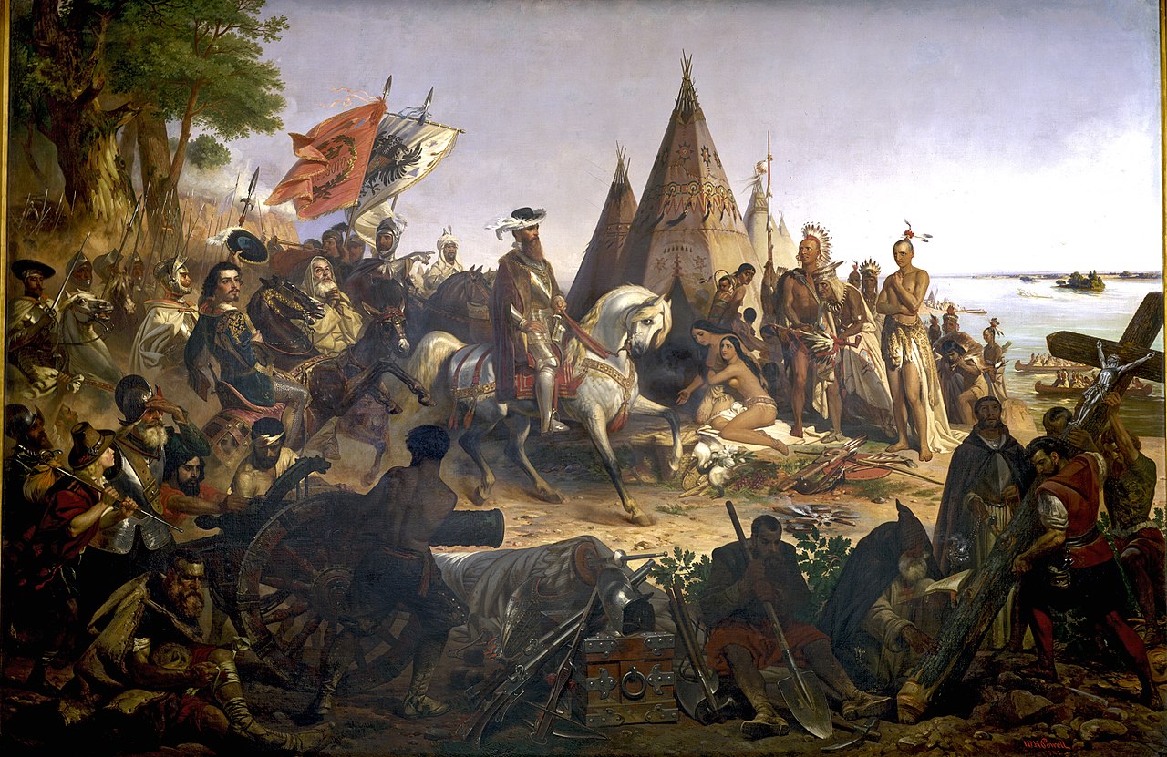 Уильям Генри Пауэлл. «Открытие реки Миссисипи конкистадором Эрнандо де Сото в 1541 г.». 1853 год