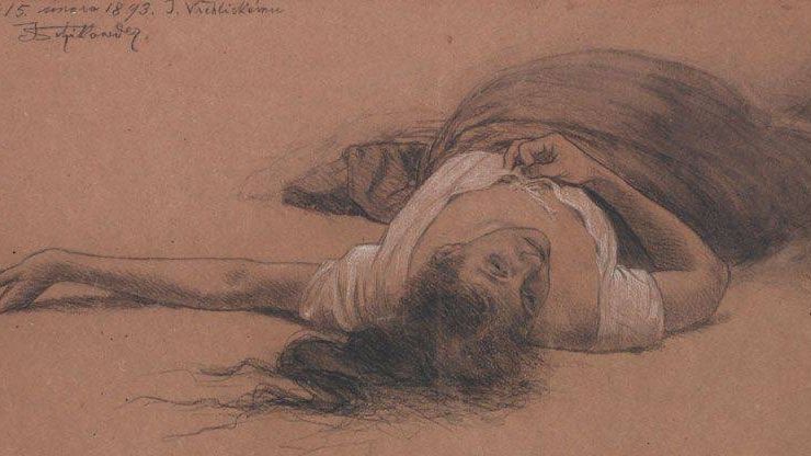 Якуб Шиканедер. Убийство в доме (фрагмент). 1893