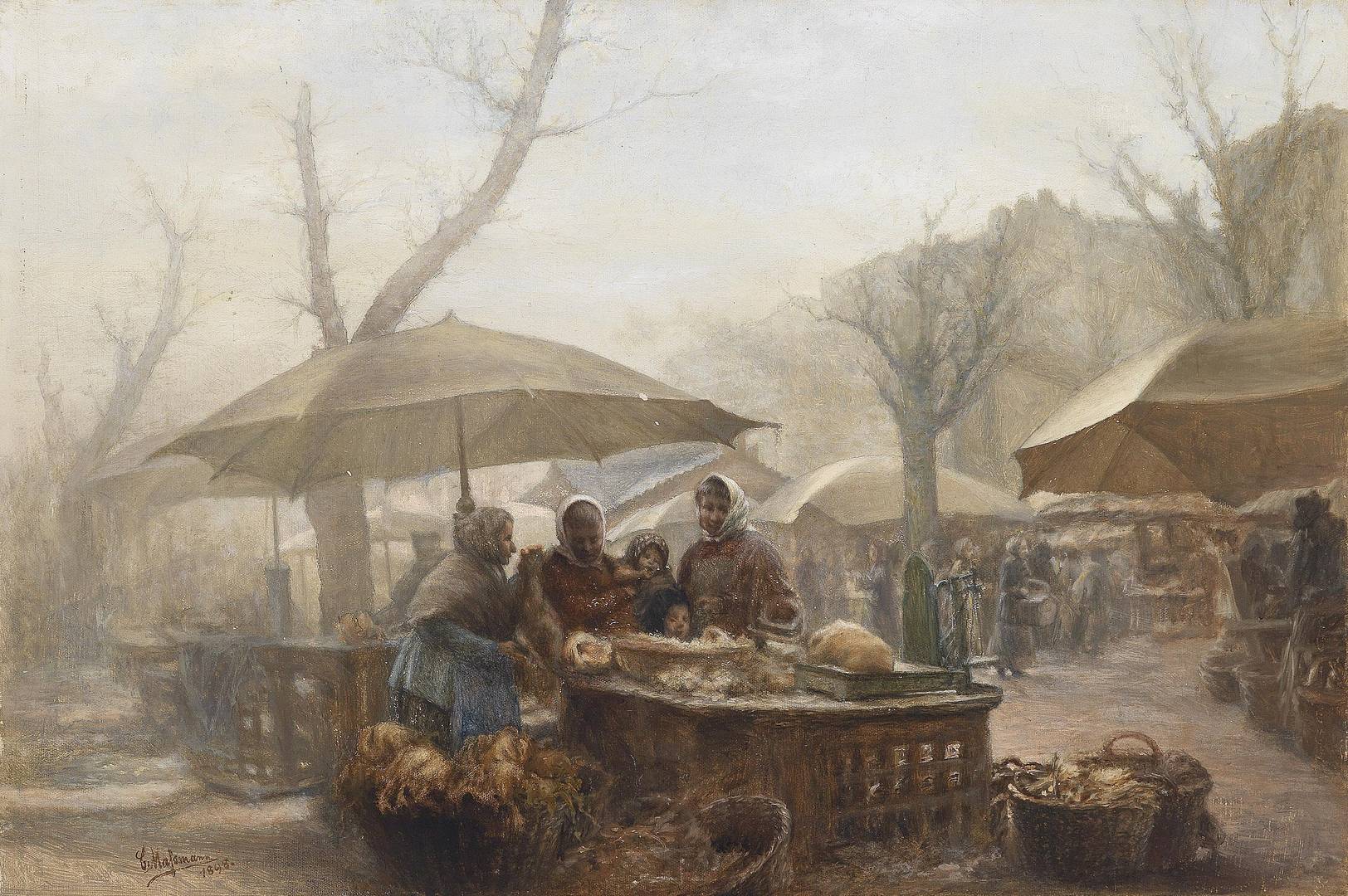 Карл Массманн. На рынке. 1898