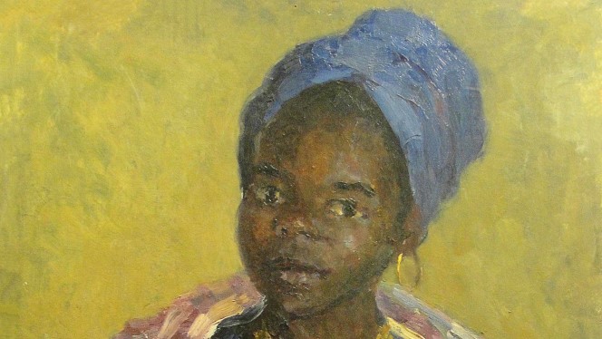 Ефим Симкин. Негритянка из Чёрной Африки (фрагмент). 1957