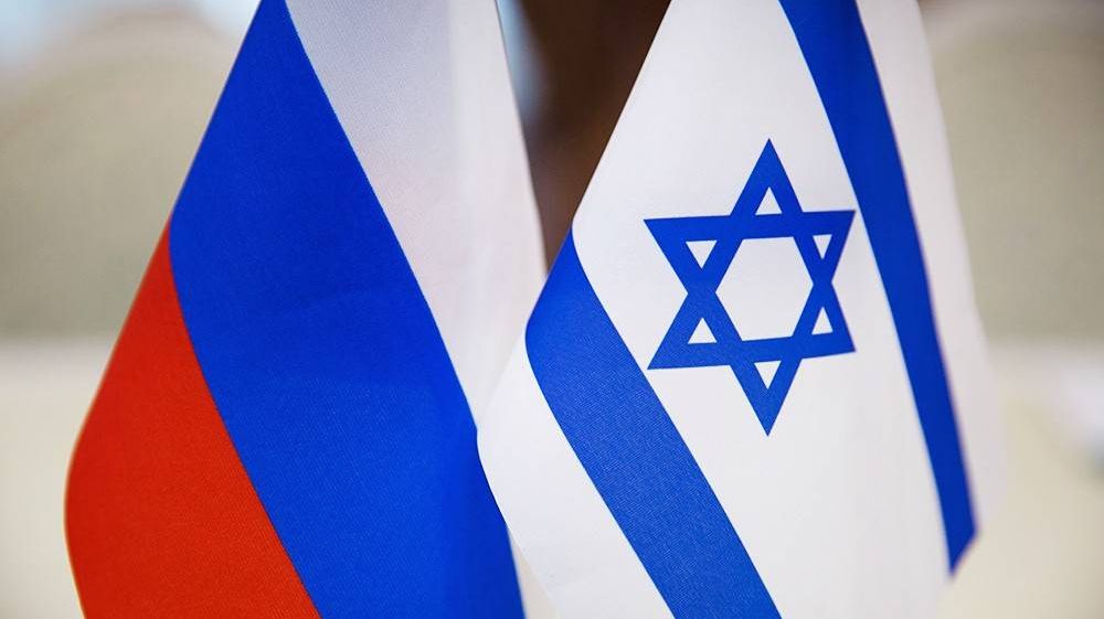 Флаги России и Израиля