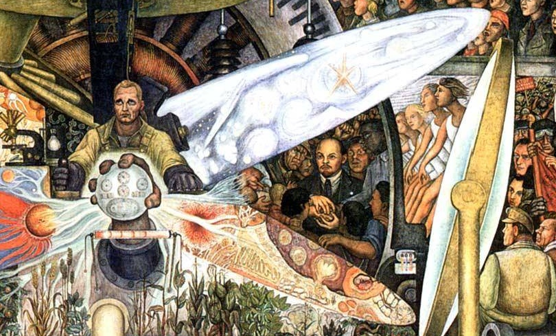 Диего Ривера. Фрагмент фрески «Человек на распутье» во Дворце изящных искусств. Мехико, Мексика