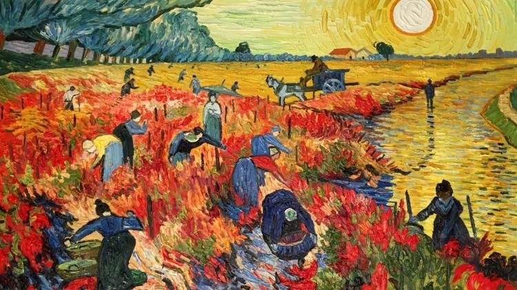 Винсент Ван Гог. Красные виноградники  в Арле. 1888 г.