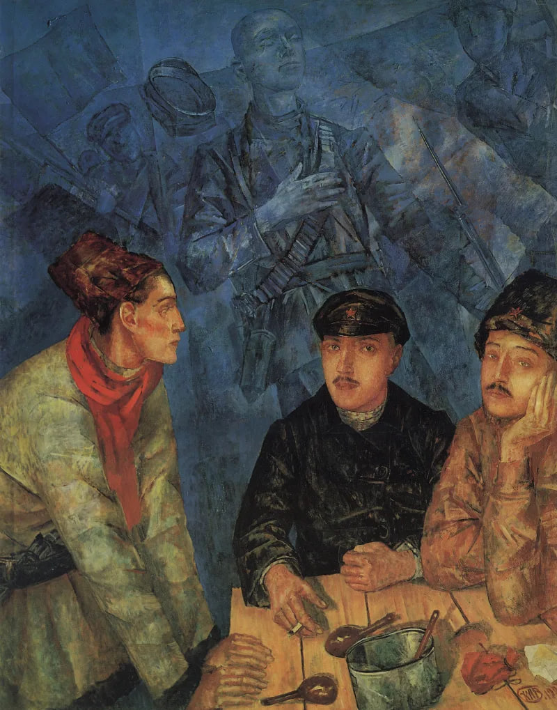 Кузьма Петров-Водкин. После боя. 1923
