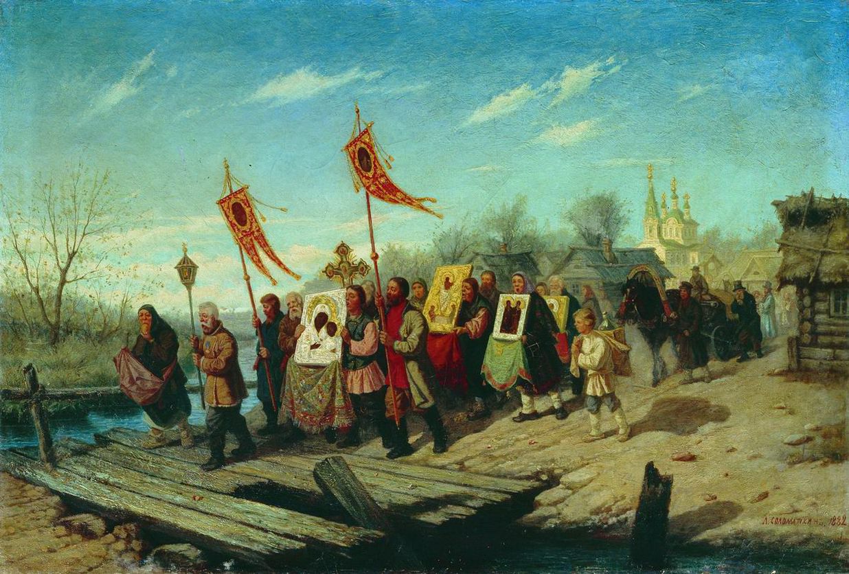 Леонид Соломаткин. Крестный ход. 1882