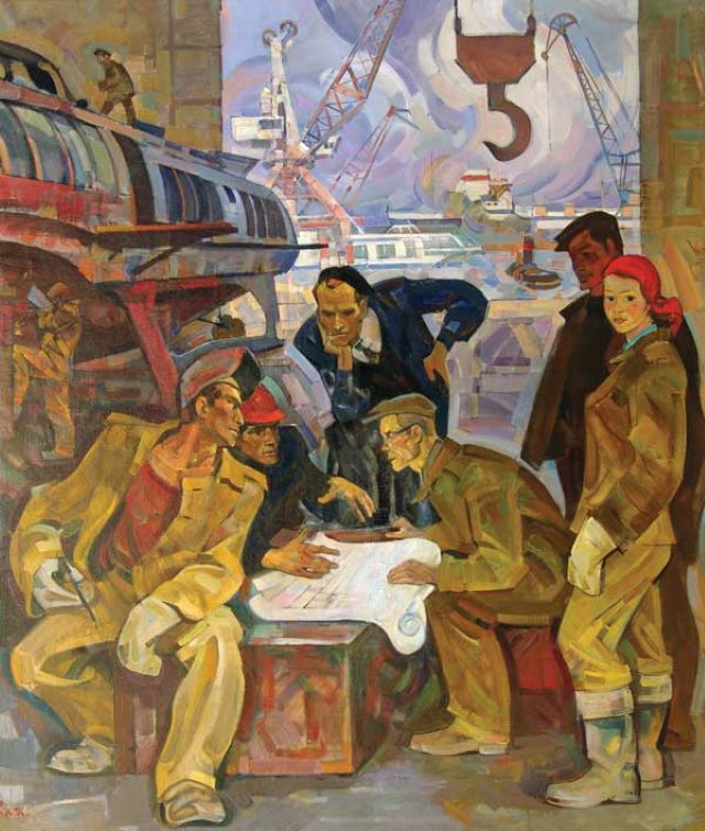 Владимир Холуев. Сормово. Мы строим корабли. 1971