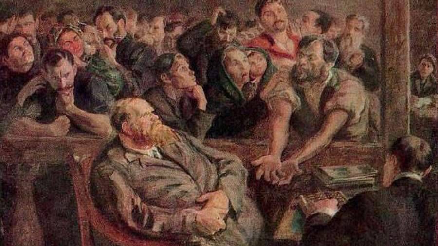Николай Иванович Верхотуров. Расчёт (Перед стачкой). 1910 г.