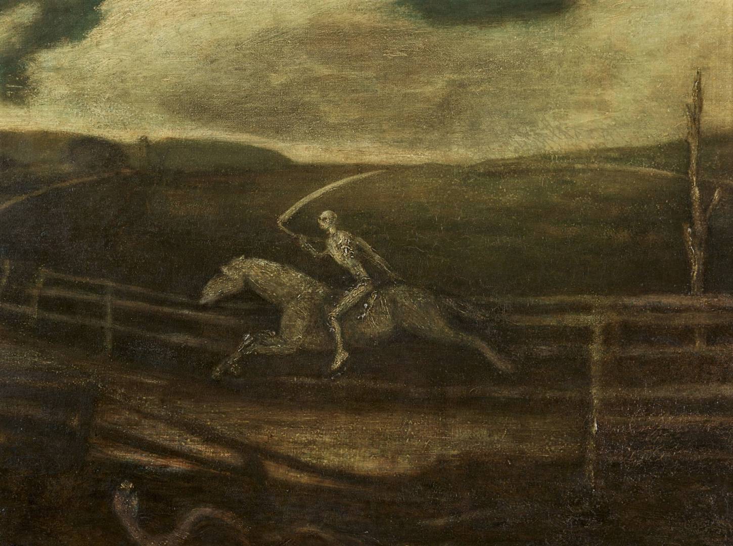 Альберт Пинкхем Райдер. Смерть на бледной лошади (фрагмент). 1896-1908