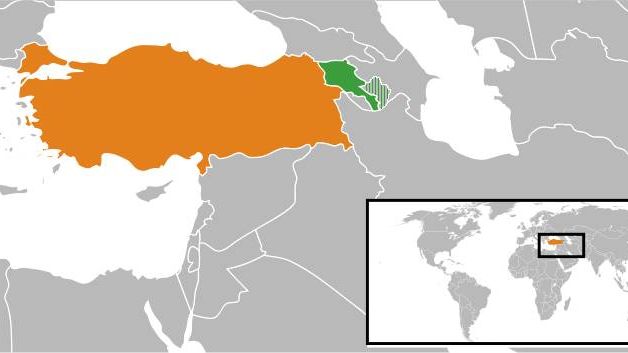 Армения и Турция на карте