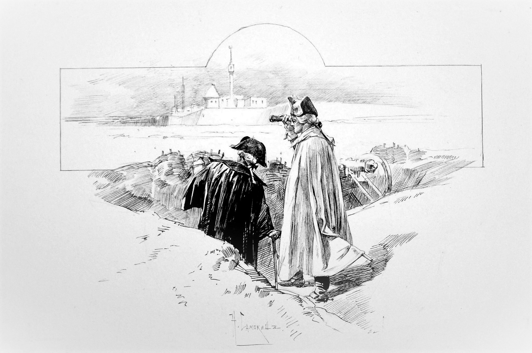 Николай Самокиш. На батарее перед Измаилом. 1894