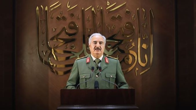 Цитата из трансляции пресс-конференции главы Ливийской национальной армии Халифы Хафтара