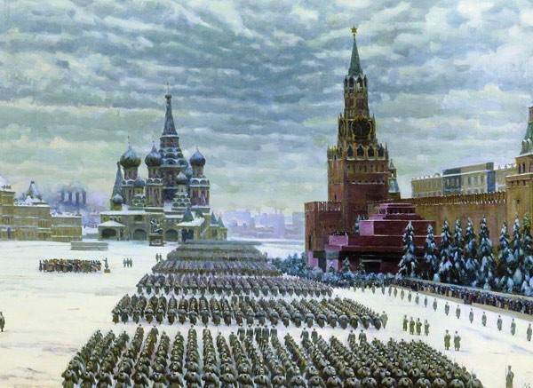Константин Юон. Парад на Красной площади 7 ноября 1941 года. 1949
