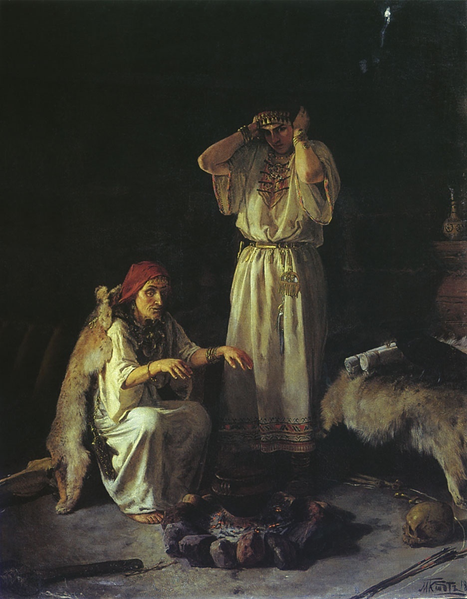 Михаил Петрович Клодт. Колдунья. 1891