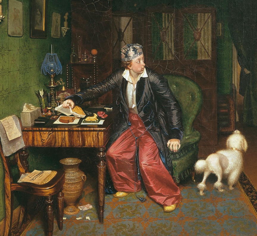 Павел Федотов. Завтрак аристократа (фрагмент). 1848
