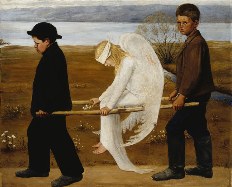 Хуго Симберг. «Раненый ангел». 1903 год.