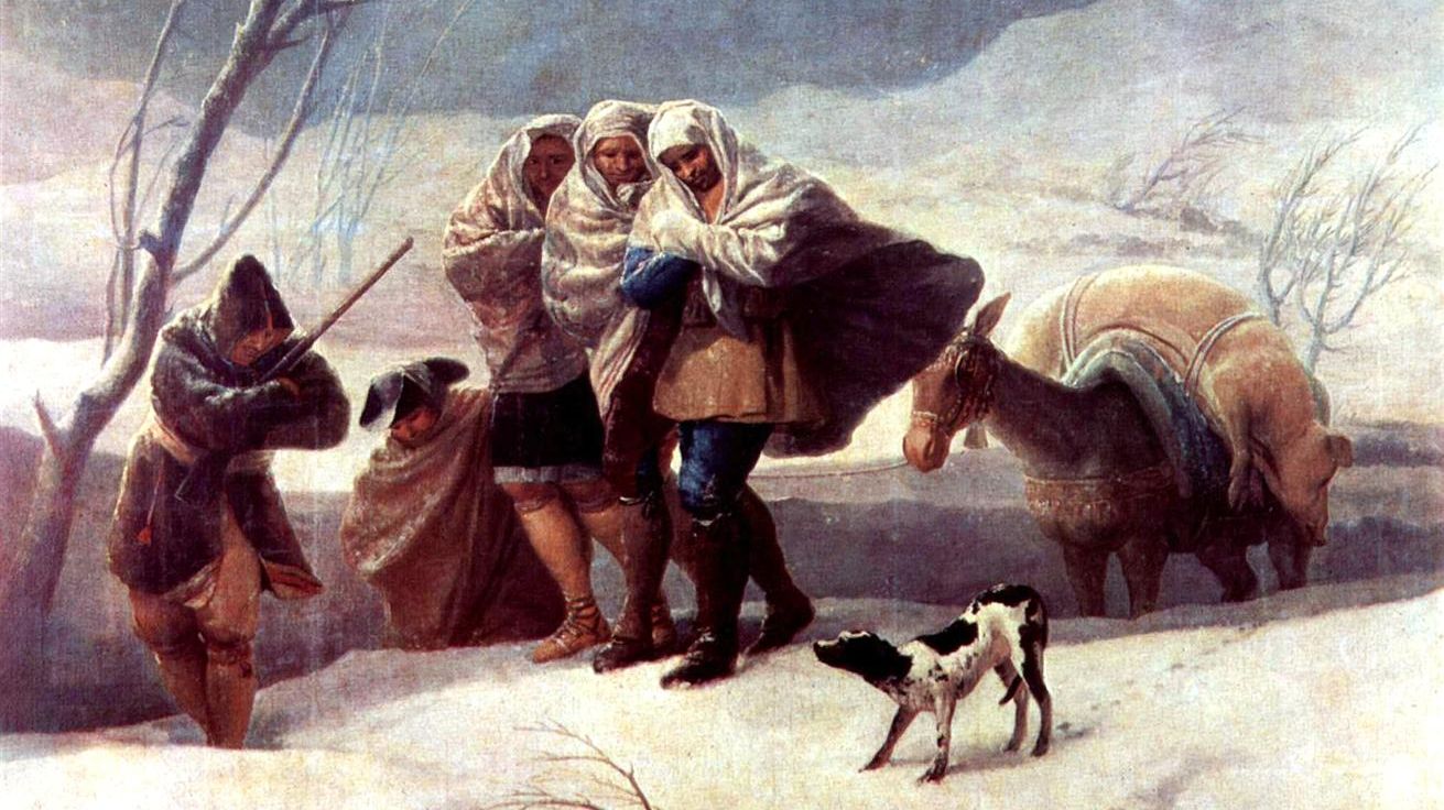 Франсиско де Гойя. Метель (Зима). 1787 год