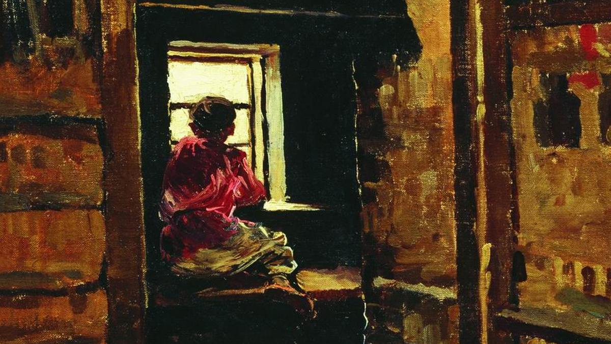 Сергей Виноградов. Мальчик у окна (фрагмент). 1890-е