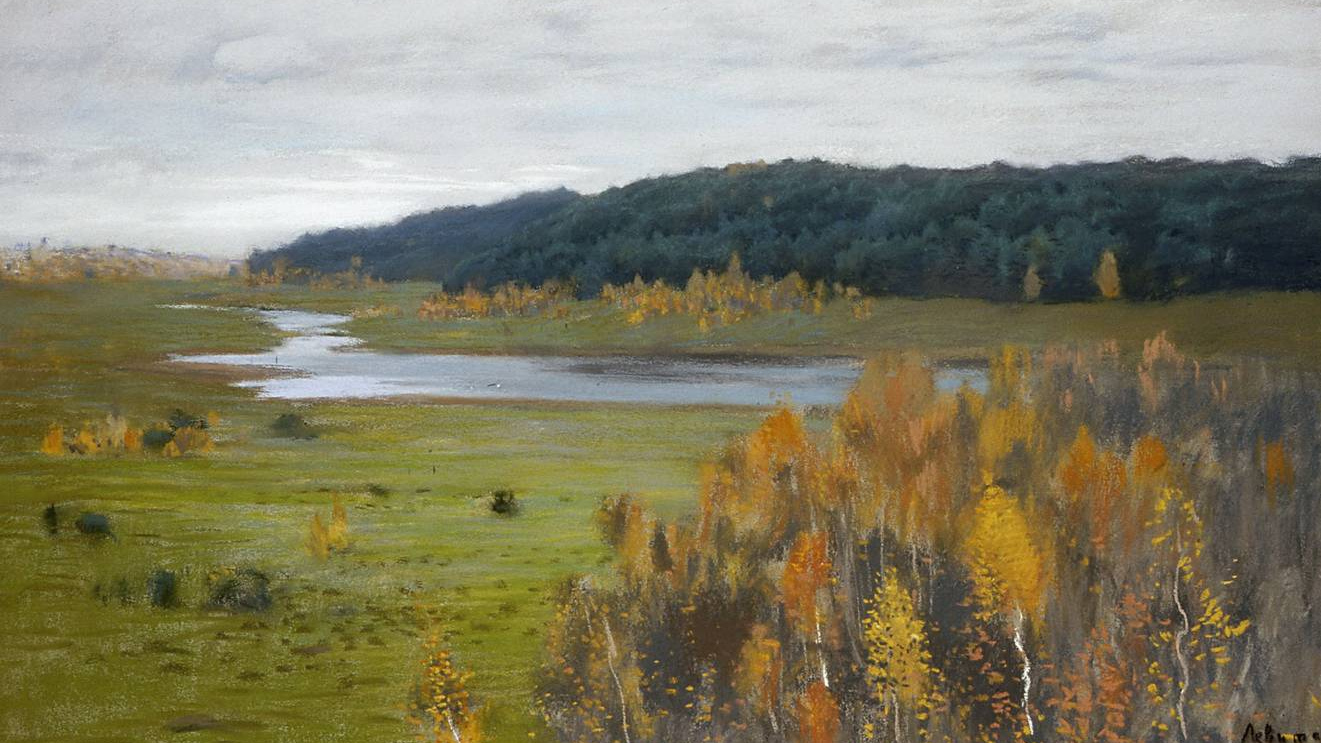 Исаак Левитан. Долина реки. Осень (фрагмент). 1896