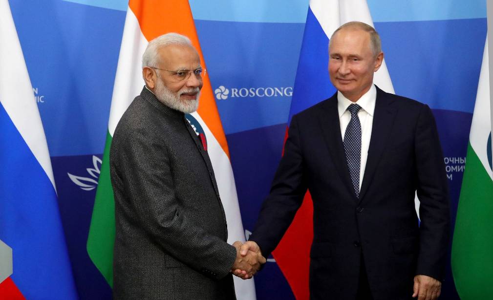 Путин с премьер-министром Индии Нарендрой Моди