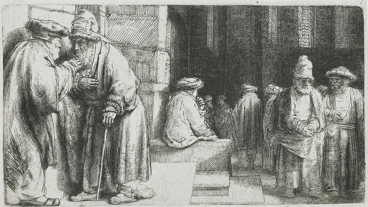 Рембрандт. Фарисеи в Храме. 1648