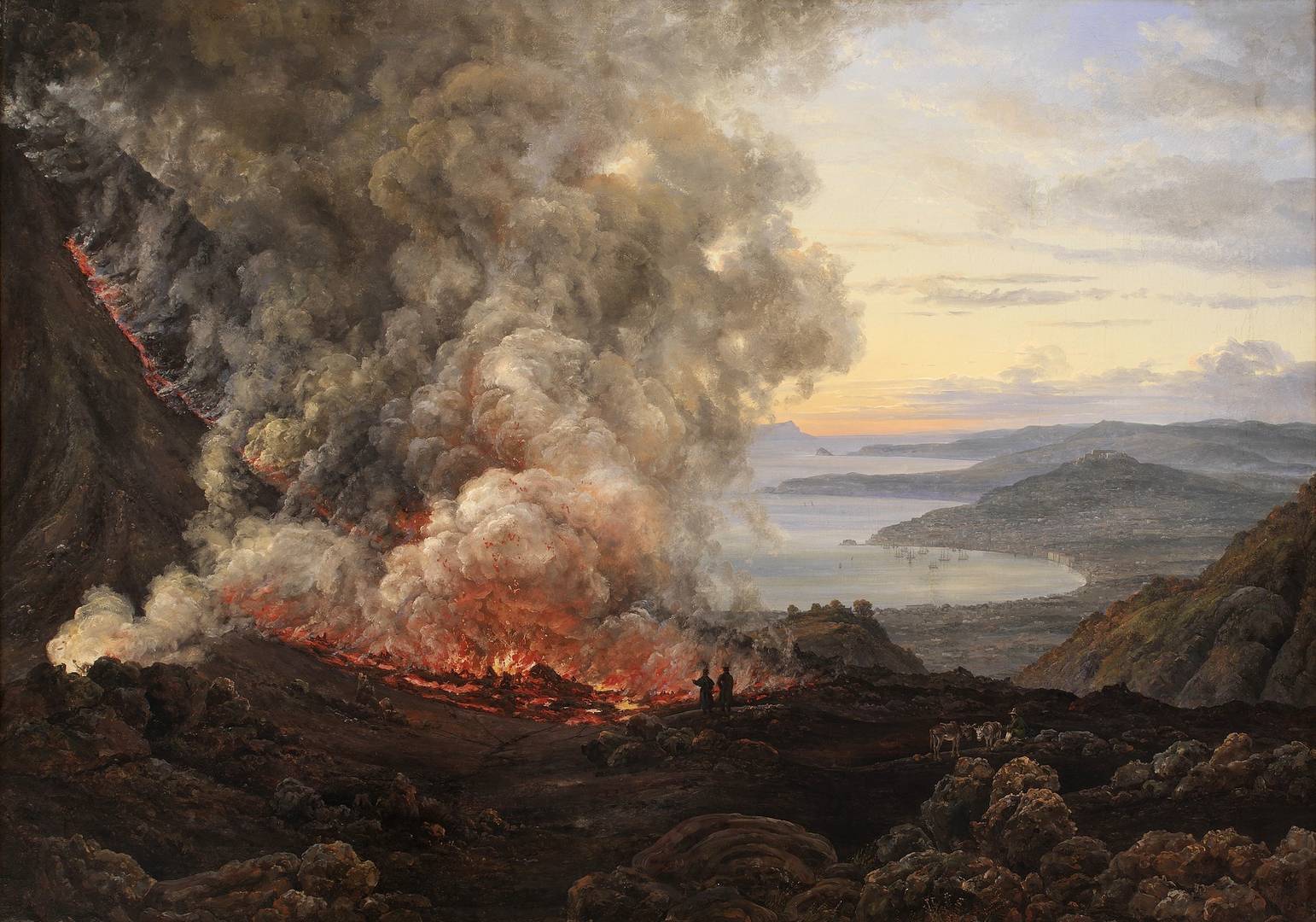 Юхан Кристиан Даль. Извержение Везувия в 1820 году. 1821