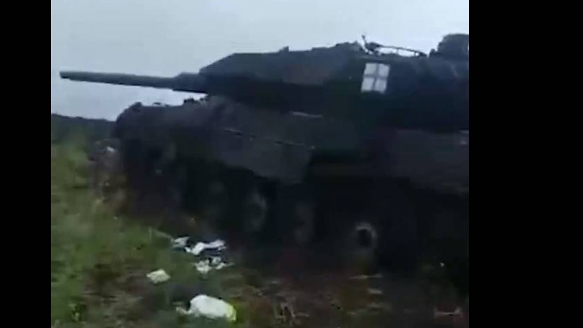 Подбитый танк «Леопард»