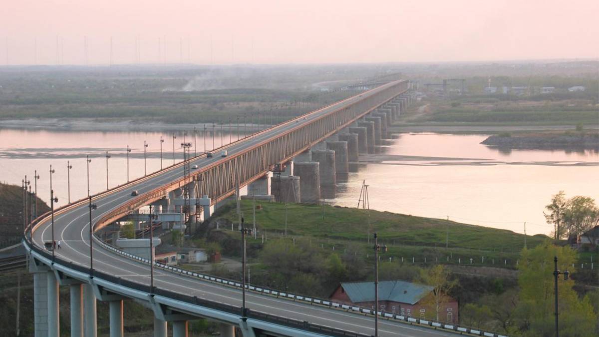 Мост через Амур. Хабаровск.