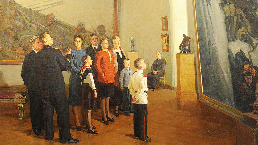 Вера Шестакова. В Русском музее. 1949