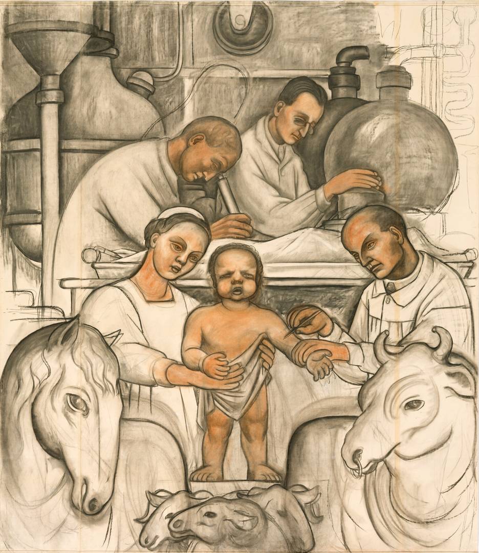 Диего Ривера. Вакцинация (фреска). 1932