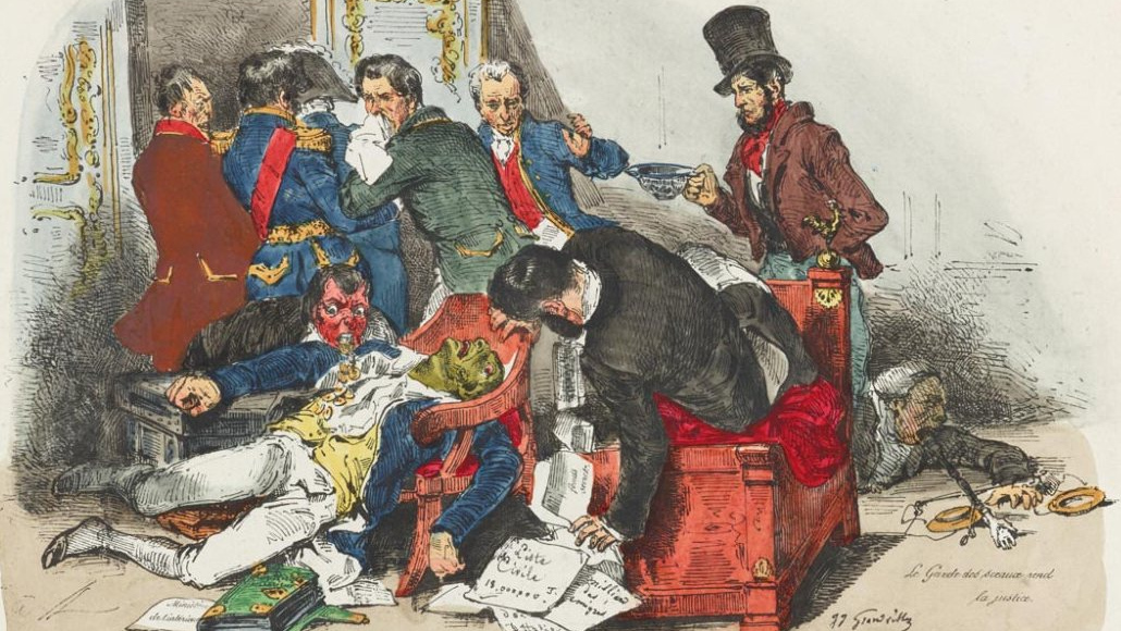 Жан Гранвиль. Министры, атакованные холерой. 1831
