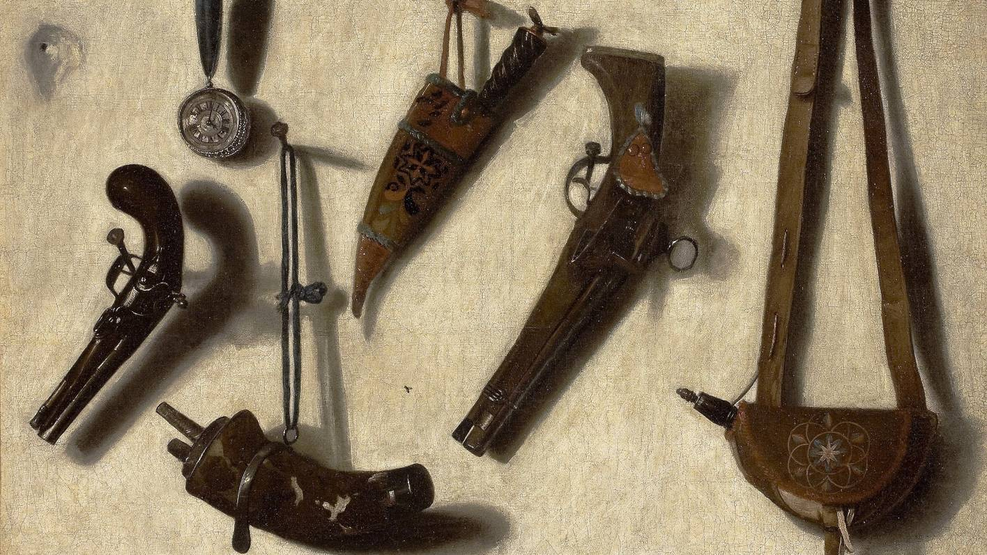 Висенте Виктория. Оружие и охотничье снаряжение (фрагмент). Около 1700