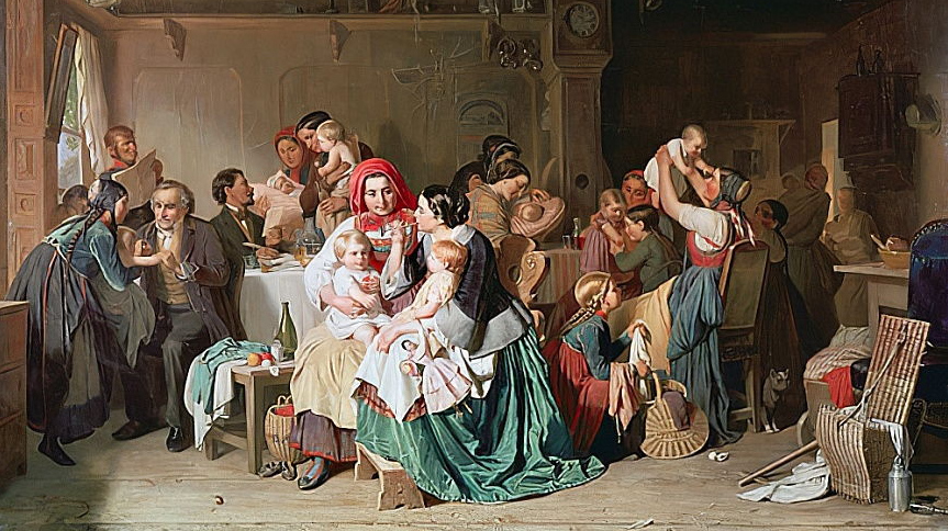 Рейнхард Себастьян Циммерманн. Комната вакцинации. 1857