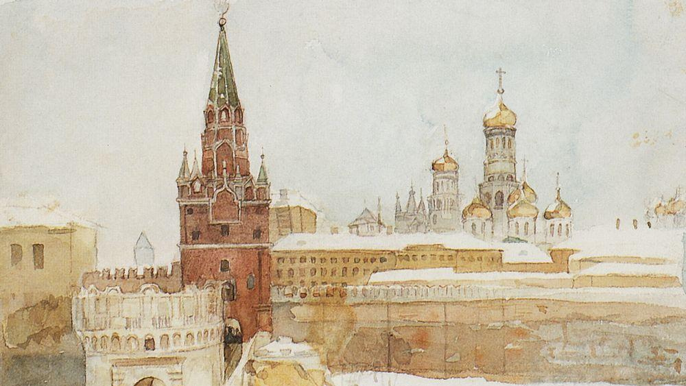 Василий Суриков. Вид на Кремль зимой. 1876