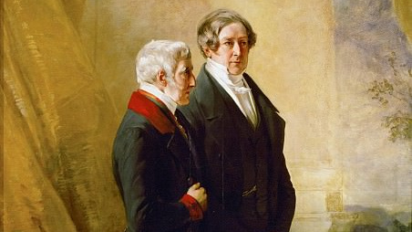 Франц Винтерхальтер. Два премьер-министра королевы Виктории (фрагмент). 1844