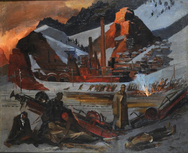 Павел Соколов-Скаля. Крушение поезда. 1930