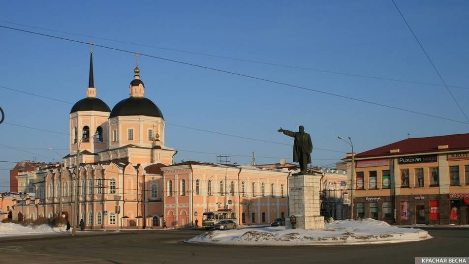 Памятник Ленину. Богоявленский Собор. Площадь Ленина. Томск