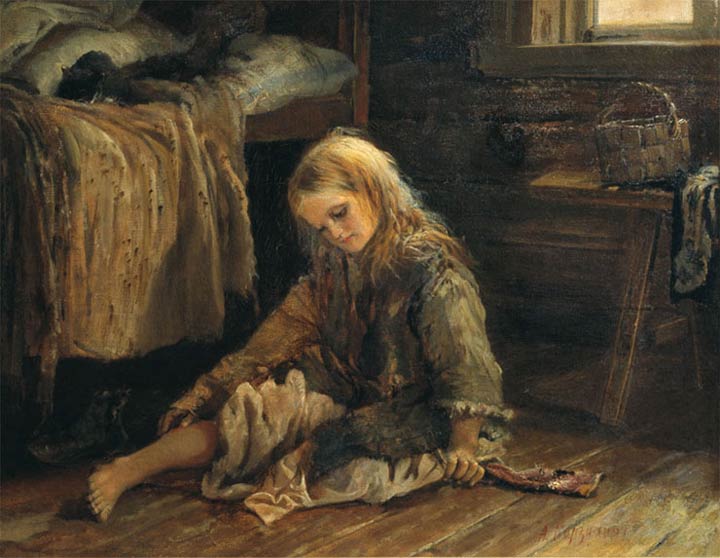Алексей Корзухин. Девочка. 1877