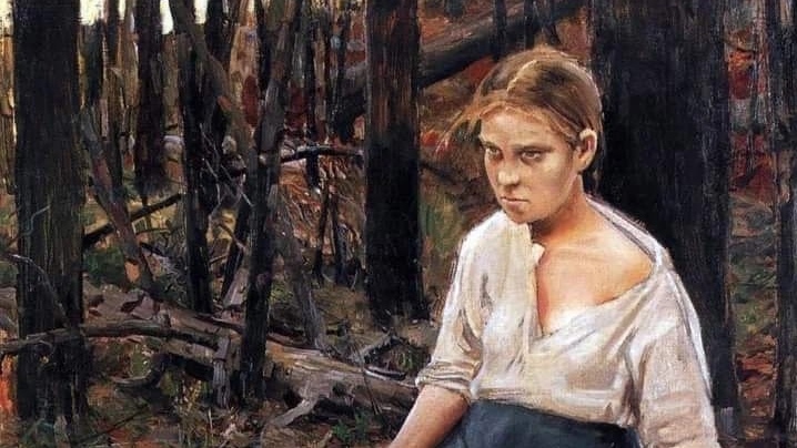 Аксели Галлен-Каллела. Заблудившаяся. 1886