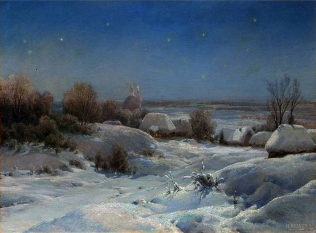 Иван Вельц. Украинская ночь. Зима. 1898