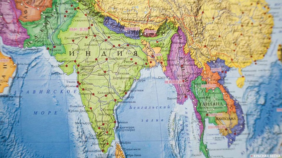 Индия Карта мир