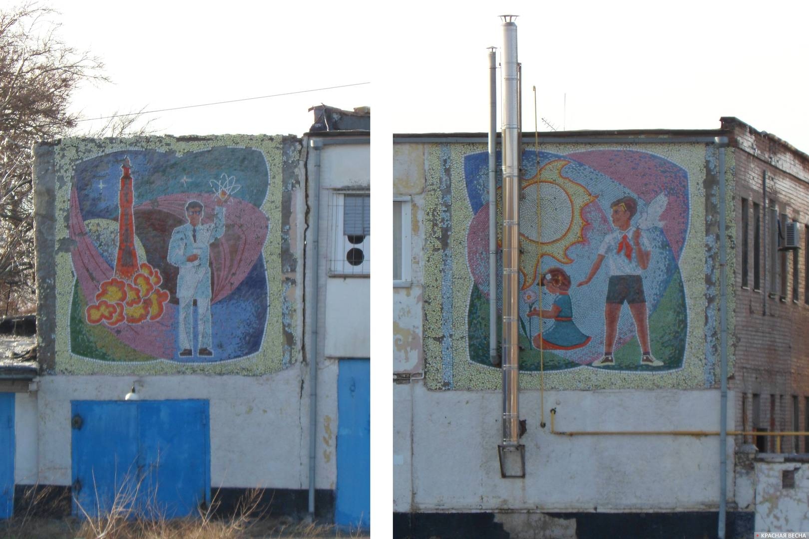 Мозаики на здании АТП по улице Ломоносова, Таганрог
